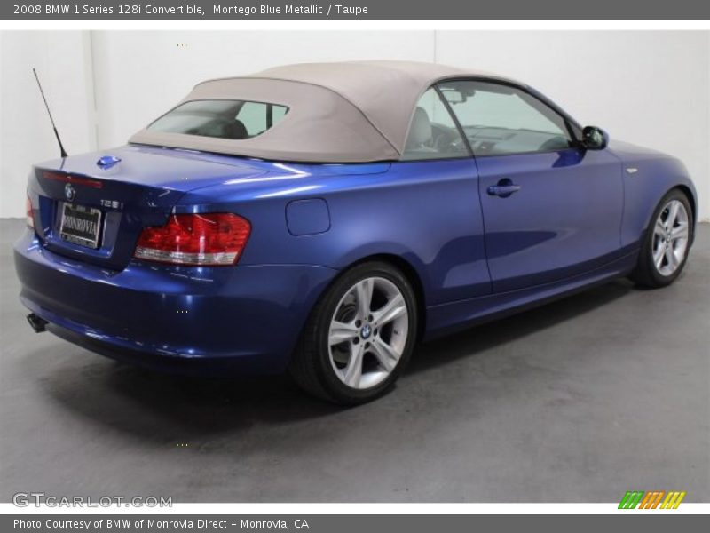 Montego Blue Metallic / Taupe 2008 BMW 1 Series 128i Convertible