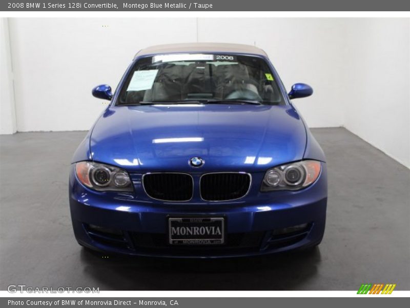 Montego Blue Metallic / Taupe 2008 BMW 1 Series 128i Convertible