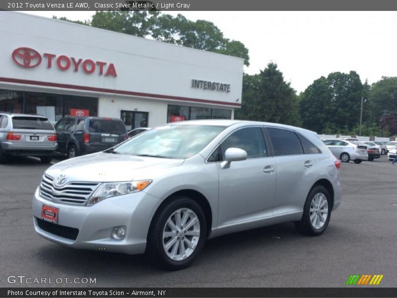 Classic Silver Metallic / Light Gray 2012 Toyota Venza LE AWD