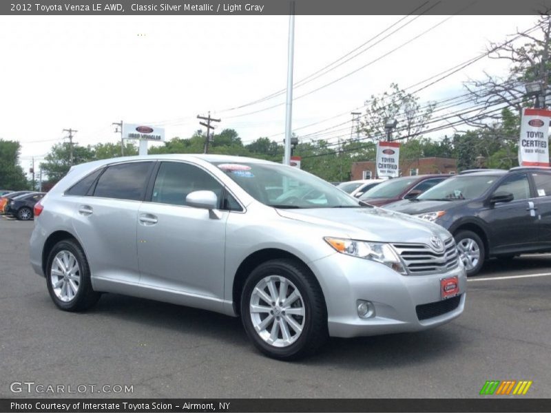 Classic Silver Metallic / Light Gray 2012 Toyota Venza LE AWD