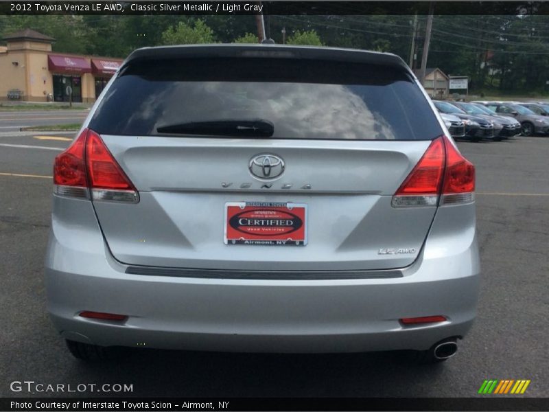 Classic Silver Metallic / Light Gray 2012 Toyota Venza LE AWD