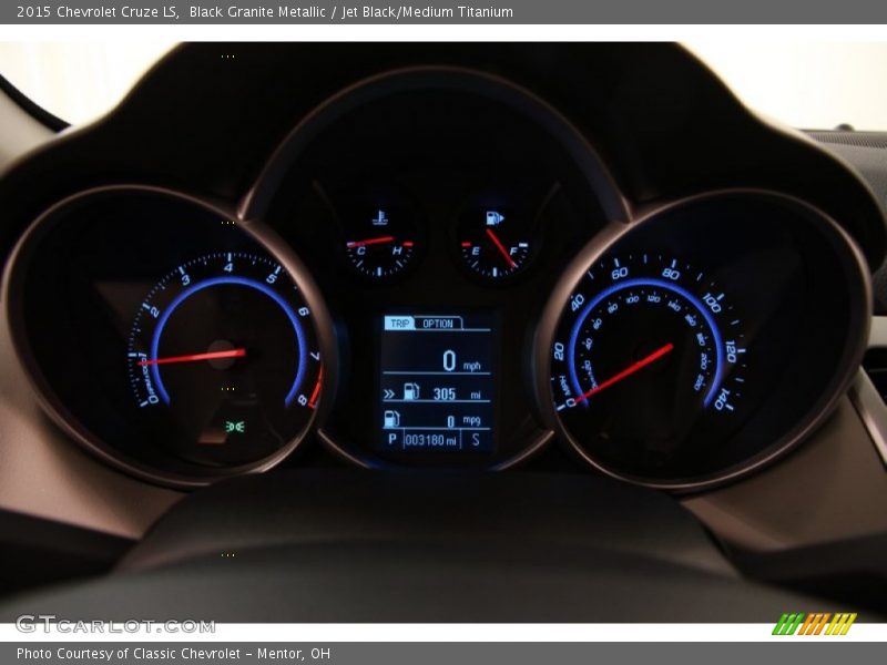 Black Granite Metallic / Jet Black/Medium Titanium 2015 Chevrolet Cruze LS