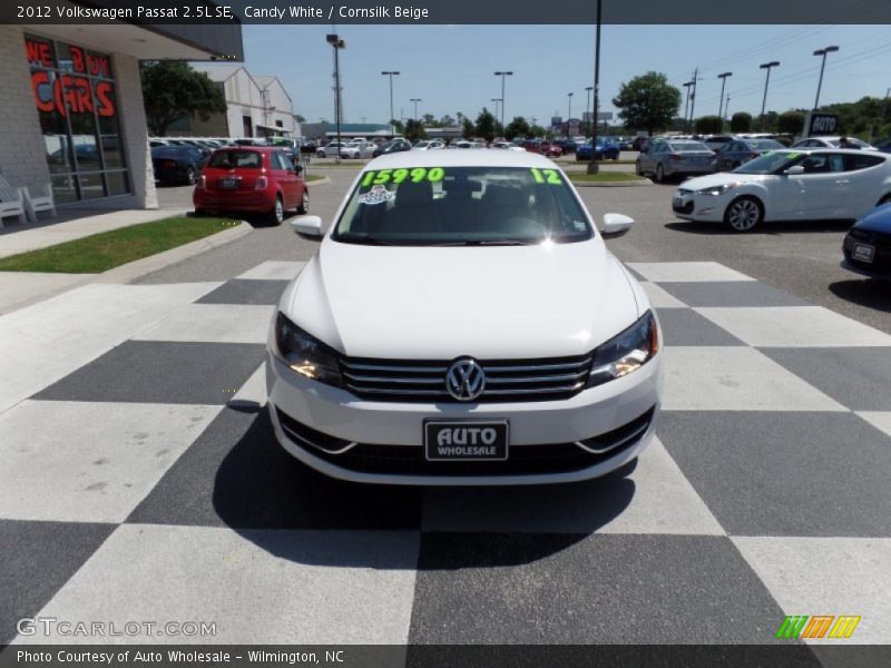 Candy White / Cornsilk Beige 2012 Volkswagen Passat 2.5L SE