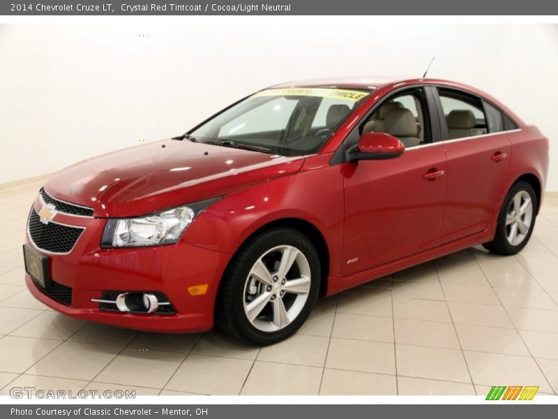 Crystal Red Tintcoat / Cocoa/Light Neutral 2014 Chevrolet Cruze LT