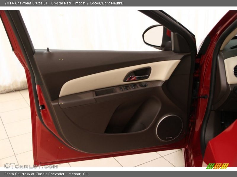 Crystal Red Tintcoat / Cocoa/Light Neutral 2014 Chevrolet Cruze LT