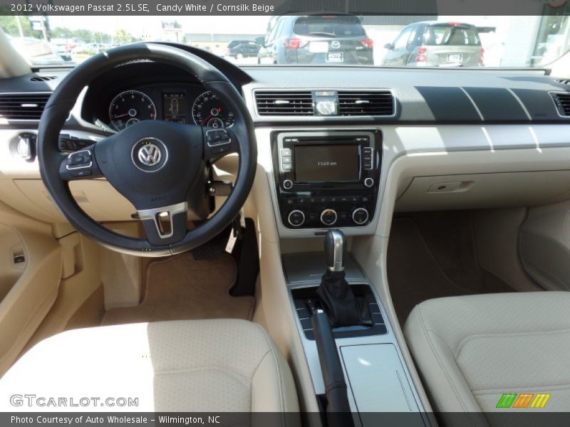 Candy White / Cornsilk Beige 2012 Volkswagen Passat 2.5L SE