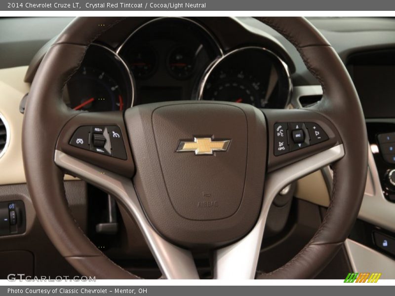 Crystal Red Tintcoat / Cocoa/Light Neutral 2014 Chevrolet Cruze LT