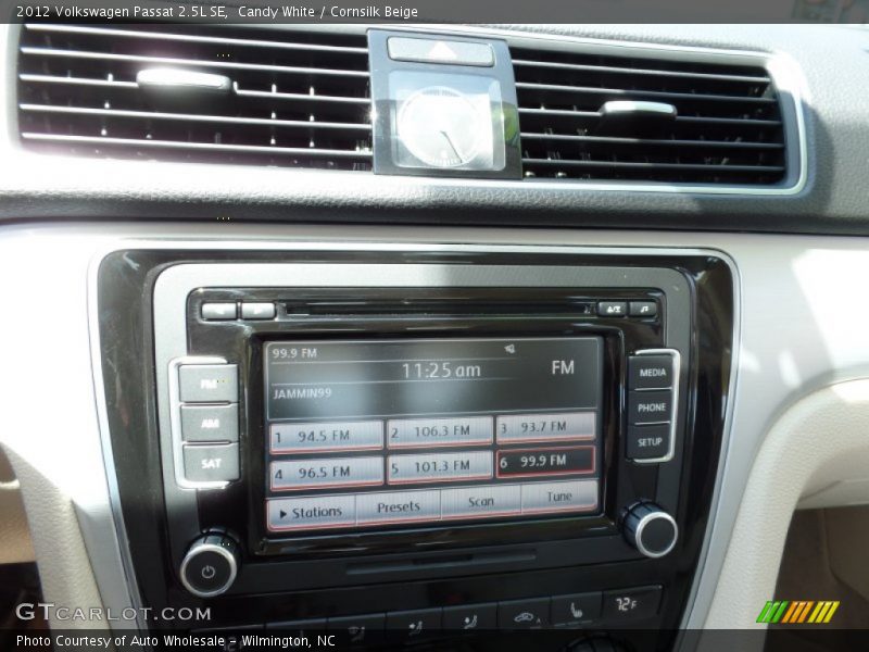 Candy White / Cornsilk Beige 2012 Volkswagen Passat 2.5L SE