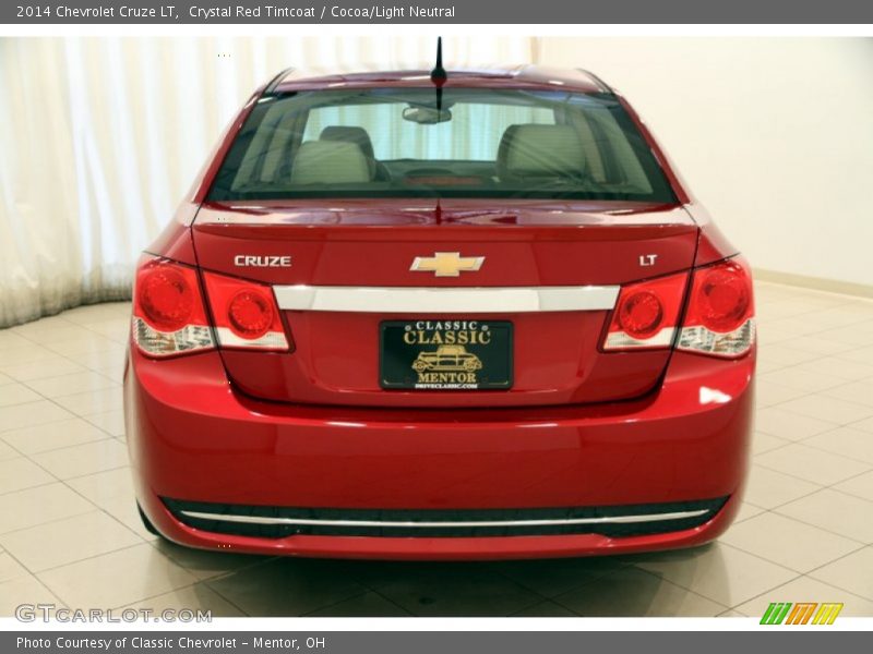 Crystal Red Tintcoat / Cocoa/Light Neutral 2014 Chevrolet Cruze LT