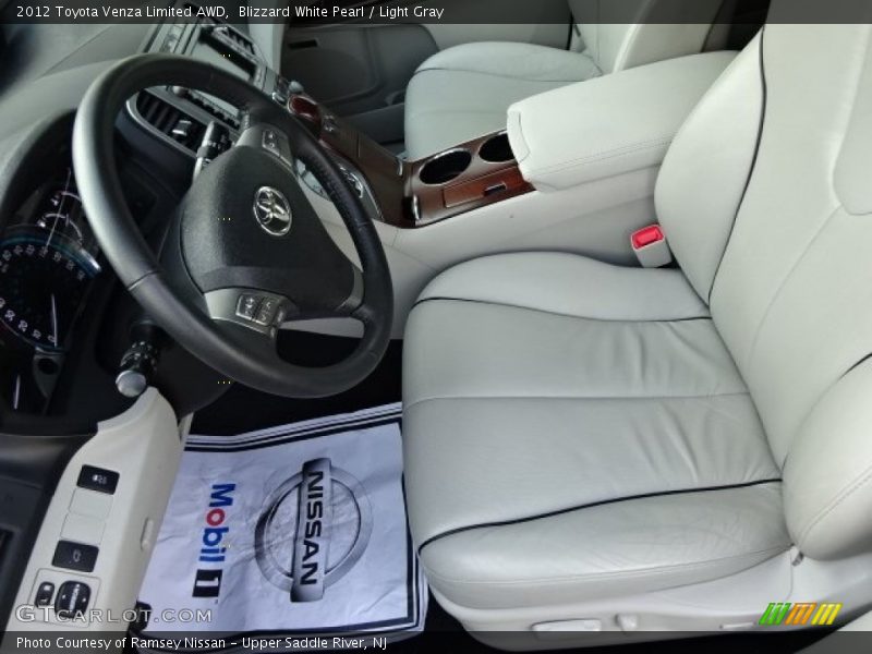 Blizzard White Pearl / Light Gray 2012 Toyota Venza Limited AWD