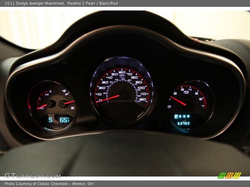 Redline 2 Pearl / Black/Red 2011 Dodge Avenger Mainstreet