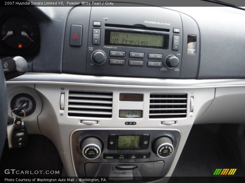 Powder White Pearl / Gray 2007 Hyundai Sonata Limited V6