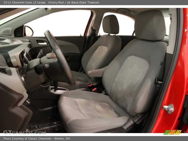 Victory Red / Jet Black/Dark Titanium 2013 Chevrolet Sonic LS Sedan
