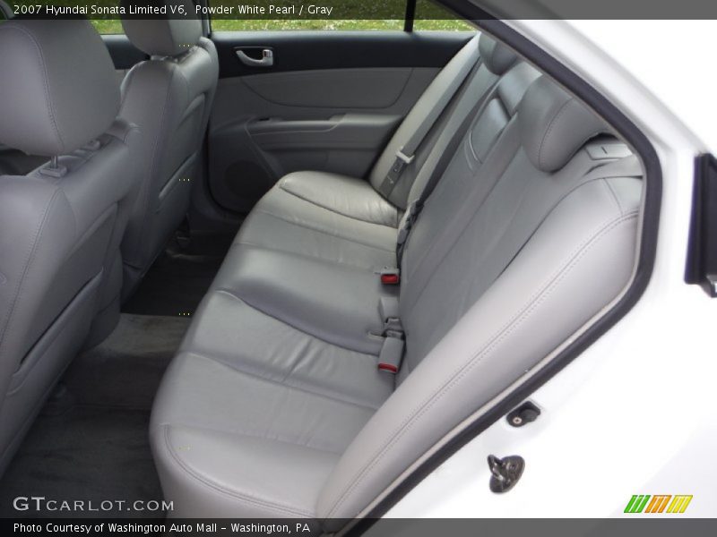 Powder White Pearl / Gray 2007 Hyundai Sonata Limited V6