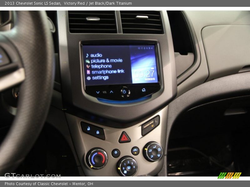 Victory Red / Jet Black/Dark Titanium 2013 Chevrolet Sonic LS Sedan