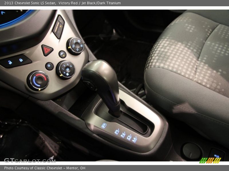 Victory Red / Jet Black/Dark Titanium 2013 Chevrolet Sonic LS Sedan