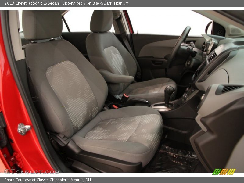 Victory Red / Jet Black/Dark Titanium 2013 Chevrolet Sonic LS Sedan