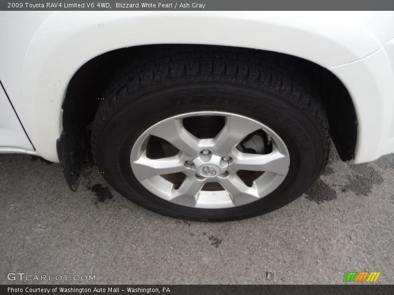 Blizzard White Pearl / Ash Gray 2009 Toyota RAV4 Limited V6 4WD