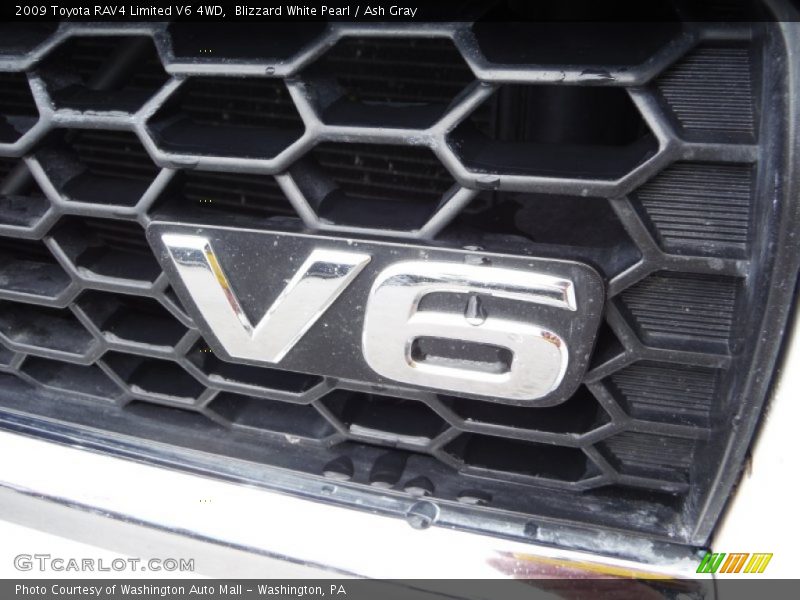 Blizzard White Pearl / Ash Gray 2009 Toyota RAV4 Limited V6 4WD