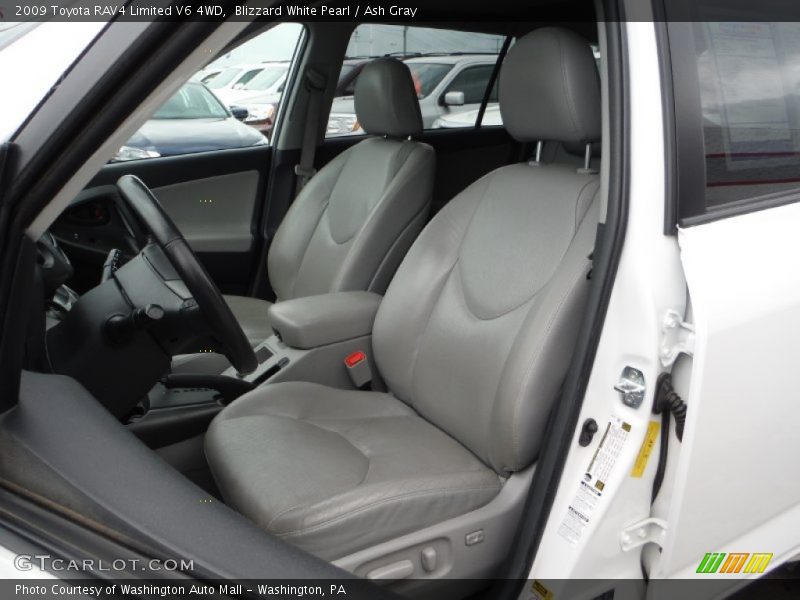 Blizzard White Pearl / Ash Gray 2009 Toyota RAV4 Limited V6 4WD