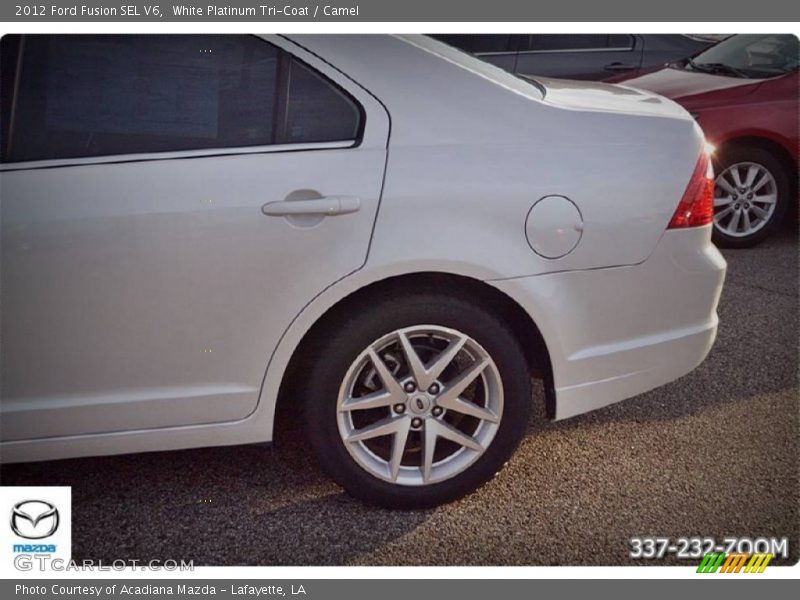 White Platinum Tri-Coat / Camel 2012 Ford Fusion SEL V6
