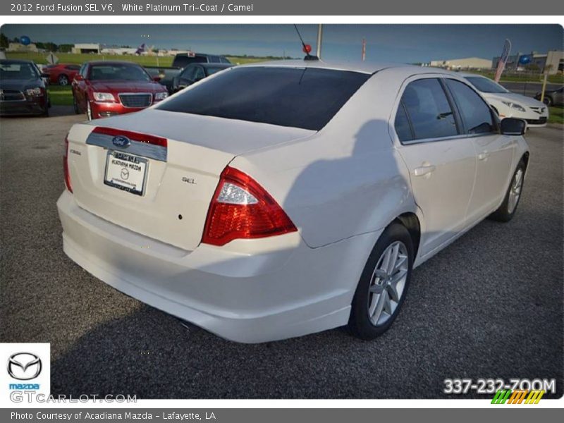 White Platinum Tri-Coat / Camel 2012 Ford Fusion SEL V6