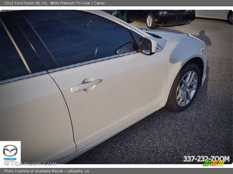 White Platinum Tri-Coat / Camel 2012 Ford Fusion SEL V6