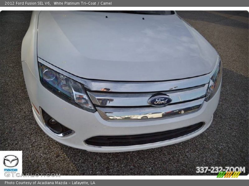 White Platinum Tri-Coat / Camel 2012 Ford Fusion SEL V6