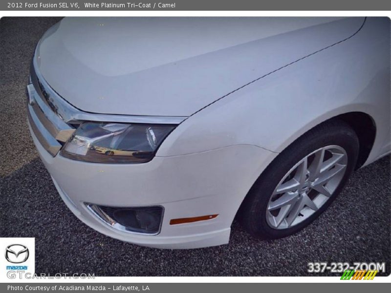 White Platinum Tri-Coat / Camel 2012 Ford Fusion SEL V6