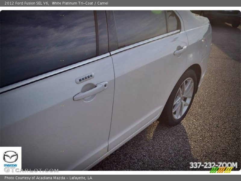 White Platinum Tri-Coat / Camel 2012 Ford Fusion SEL V6