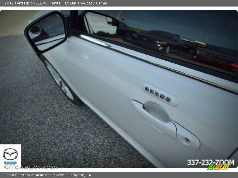 White Platinum Tri-Coat / Camel 2012 Ford Fusion SEL V6