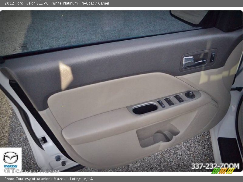 White Platinum Tri-Coat / Camel 2012 Ford Fusion SEL V6