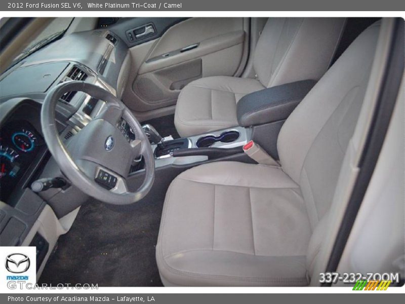 White Platinum Tri-Coat / Camel 2012 Ford Fusion SEL V6