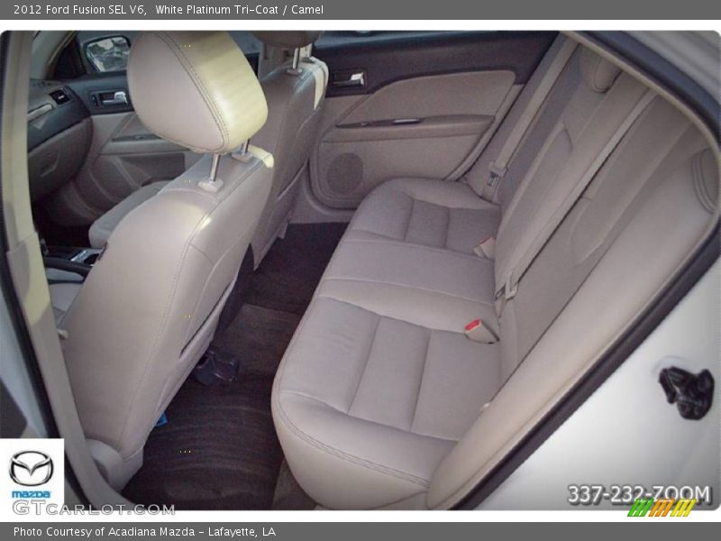 White Platinum Tri-Coat / Camel 2012 Ford Fusion SEL V6