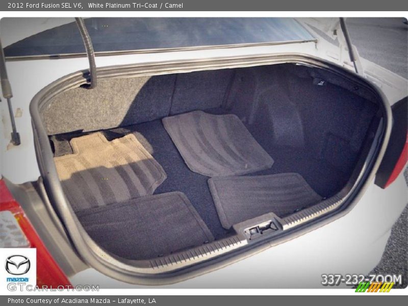 White Platinum Tri-Coat / Camel 2012 Ford Fusion SEL V6