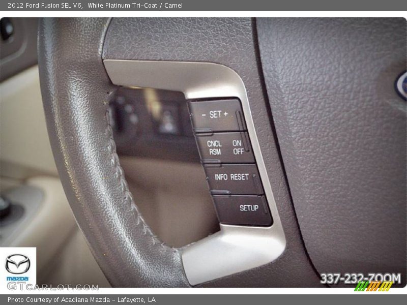 White Platinum Tri-Coat / Camel 2012 Ford Fusion SEL V6