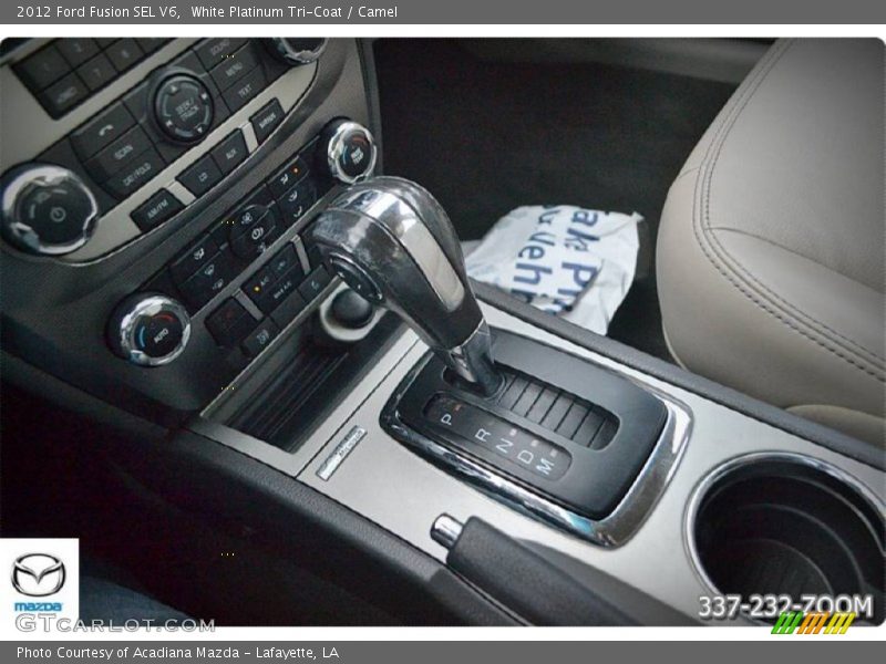 White Platinum Tri-Coat / Camel 2012 Ford Fusion SEL V6