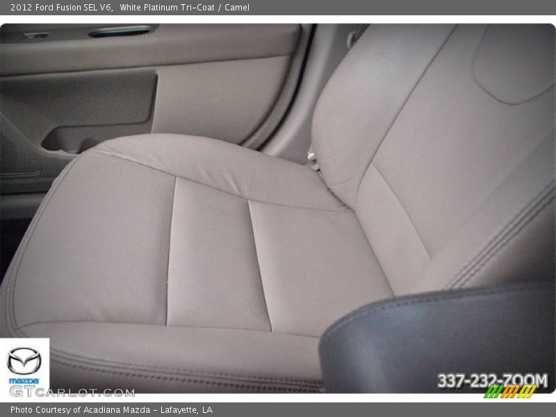 White Platinum Tri-Coat / Camel 2012 Ford Fusion SEL V6