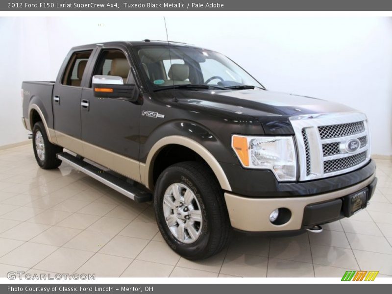 Tuxedo Black Metallic / Pale Adobe 2012 Ford F150 Lariat SuperCrew 4x4