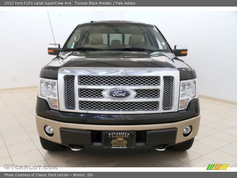 Tuxedo Black Metallic / Pale Adobe 2012 Ford F150 Lariat SuperCrew 4x4