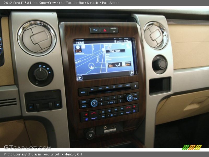 Tuxedo Black Metallic / Pale Adobe 2012 Ford F150 Lariat SuperCrew 4x4