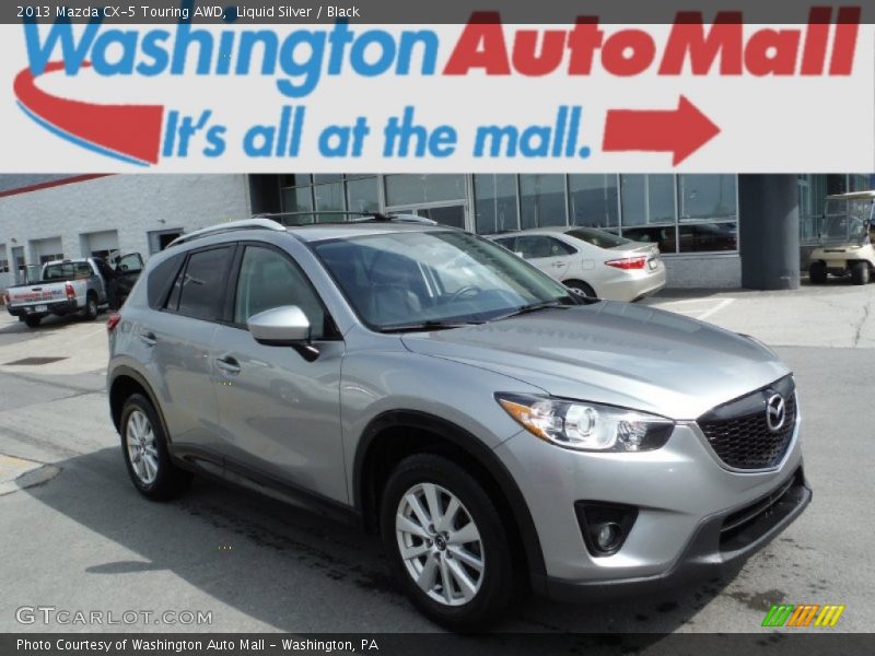 Liquid Silver / Black 2013 Mazda CX-5 Touring AWD