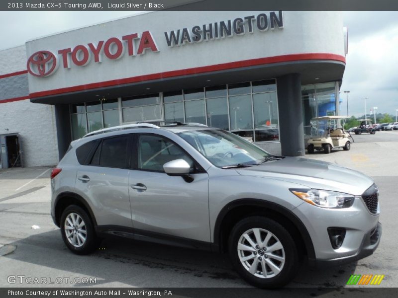 Liquid Silver / Black 2013 Mazda CX-5 Touring AWD