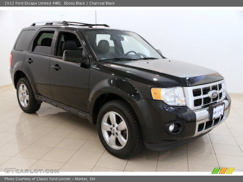 Ebony Black / Charcoal Black 2012 Ford Escape Limited 4WD