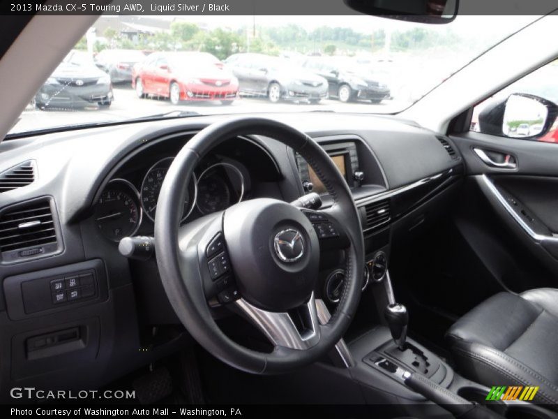 Liquid Silver / Black 2013 Mazda CX-5 Touring AWD