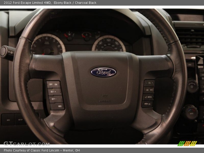 Ebony Black / Charcoal Black 2012 Ford Escape Limited 4WD