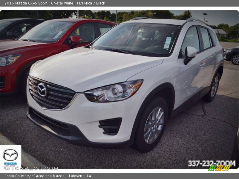 Crystal White Pearl Mica / Black 2016 Mazda CX-5 Sport