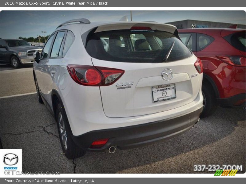 Crystal White Pearl Mica / Black 2016 Mazda CX-5 Sport