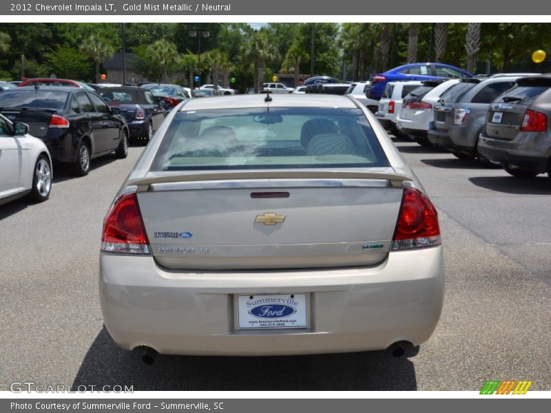 Gold Mist Metallic / Neutral 2012 Chevrolet Impala LT