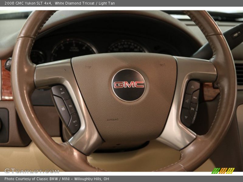 White Diamond Tricoat / Light Tan 2008 GMC Yukon SLT 4x4